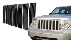 Решетки радиатора черные стальные Vertical Style для Jeep Liberty 2008-2012